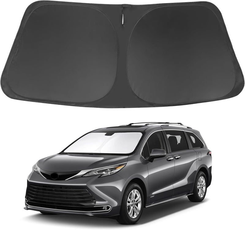 LHFLIVE Windshield Sun Shade Compatible with 2021 2022 2023 2024 2025 2026 Toyota Sienna Mini Van Accessories Sunshade Shield Keep Car Interior Cool - Image 1